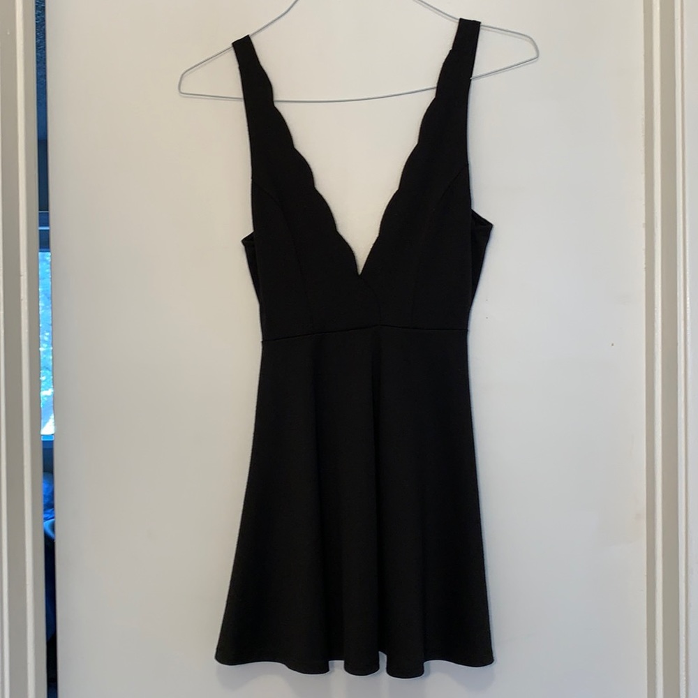 Low cut black dress